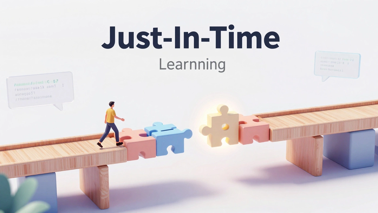 A person building a digital bridge where math symbols snap into place as tools for construction.