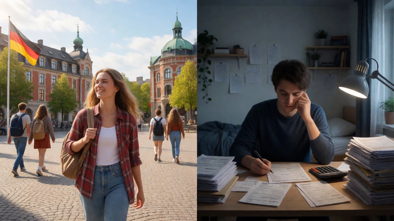Contrast between campus life and financial stress