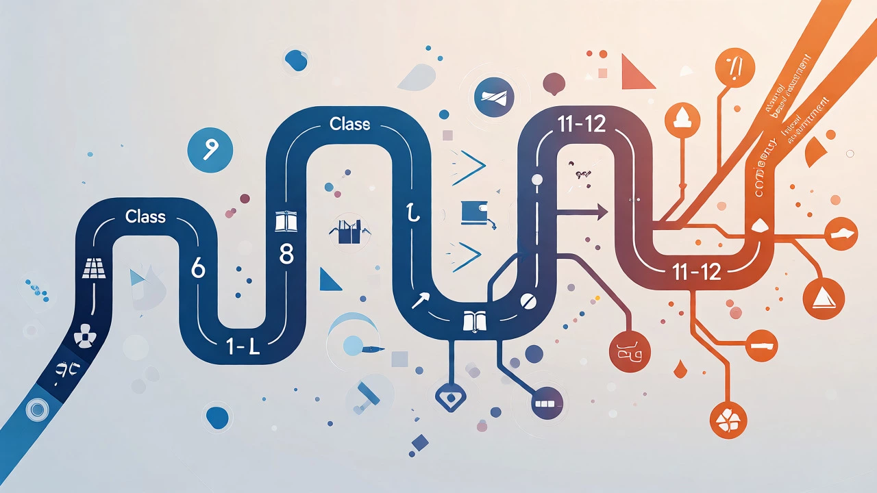 Conceptual roadmap illustrating CBSE curriculum progression